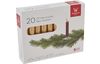 Lot de 20 bougies pour sapin de Noël, enrobées couleur Or