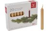 Lot de 20 bougies pour sapin de Noël, enrobées couleur Or