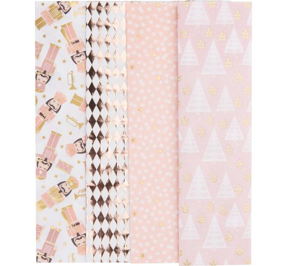 Décopatch Pocket Hot foil Collection « Noël Rose pastel »