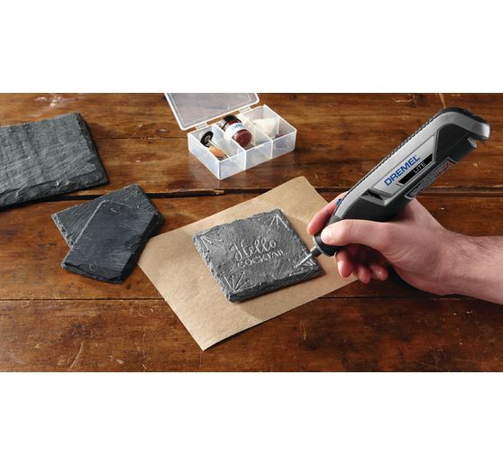 Dremel Lite 7760, 15 accessoires, outil multifonction sans fil, câble USB