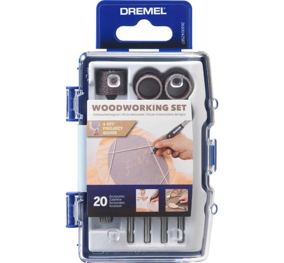 Coffret travail du bois Dremel 681, 20 pc.