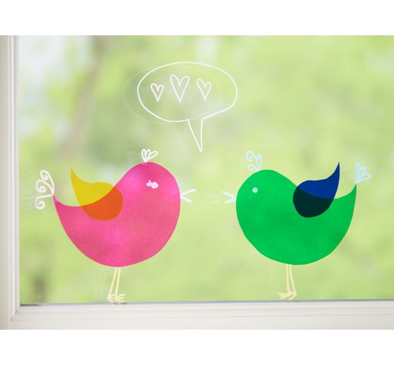 Papier vitrail adhésif, assortiment 10 couleurs