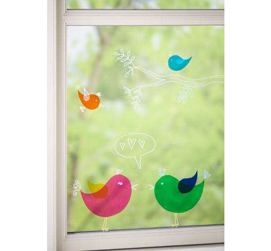 Papier vitrail adhésif, assortiment 10 couleurs