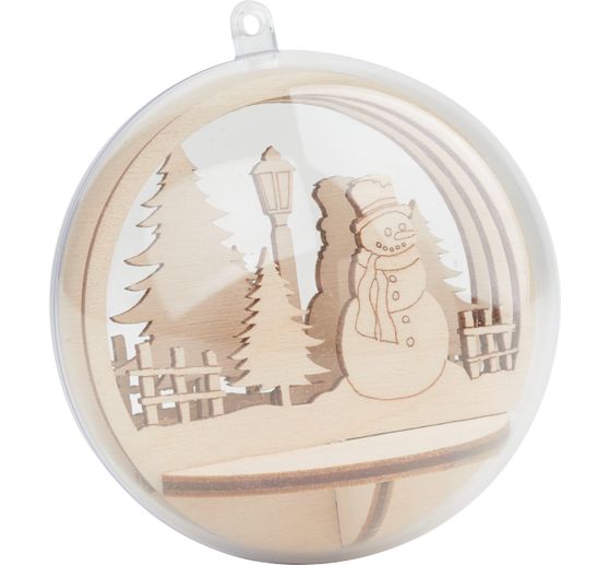 Motif à piquer en bois "Bonhomme de neige