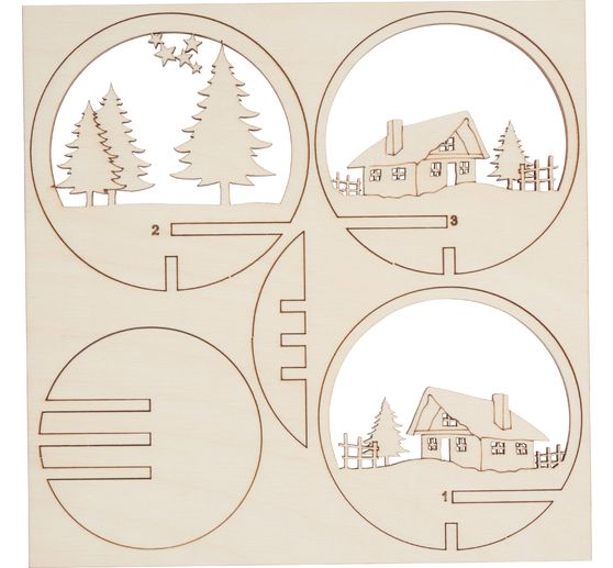 Wooden stick motif "Mountain world
