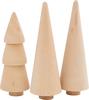 Sapins en bois, set de 3