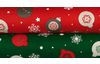 Tissu coton au mètre « Boules de Noël », l 140 cm