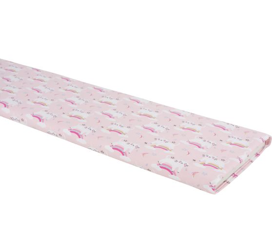 Tissu jersey au mètre « Rainbow Cat », Rose