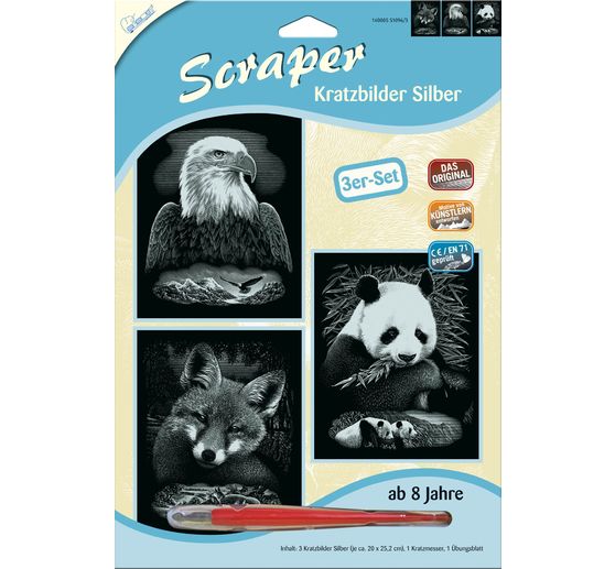 Cartes à gratter « Animaux sauvages », Argent