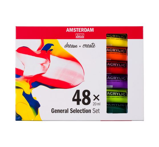 Set de peintures acryliques Talens AMSTERDAM « General Selection 48 »