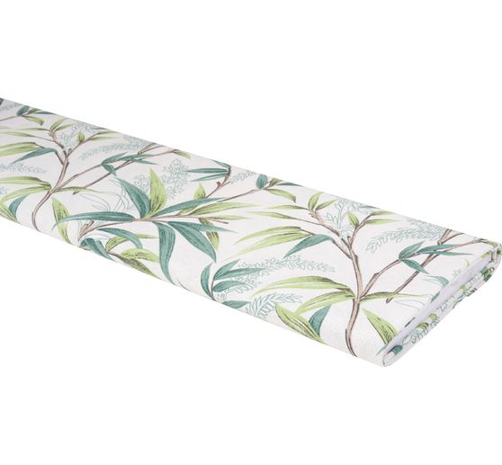Tissu imprimé aspect lin au mètre « Bambou »