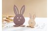 Figurines à emboîter VBS « Têtes de lapin sur pied », set de 2