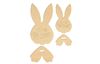 Figurines à emboîter VBS « Têtes de lapin sur pied », set de 2