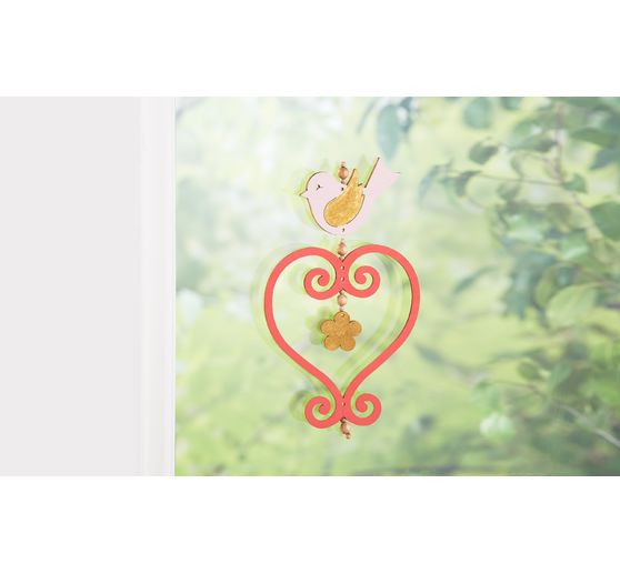 Wooden mobile "Bird with heart"
