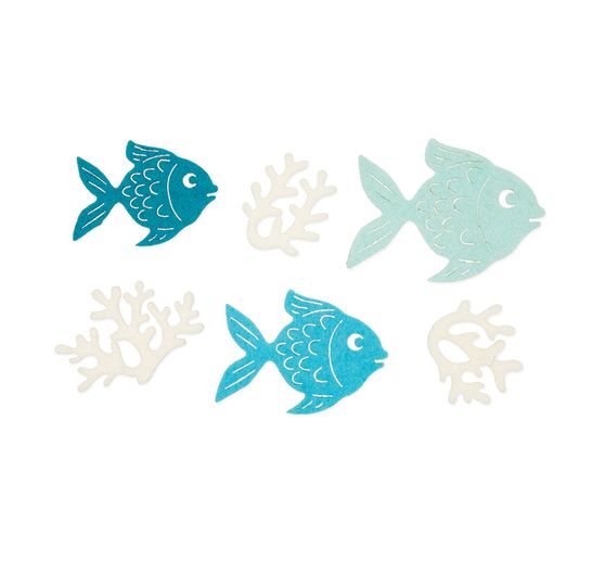 Assortiment de pièces en feutrine « Poissons »