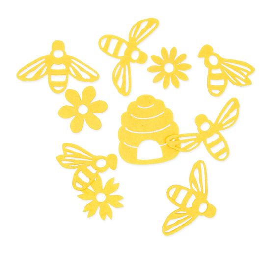 Assortiment de pièces en feutrine « Abeilles »
