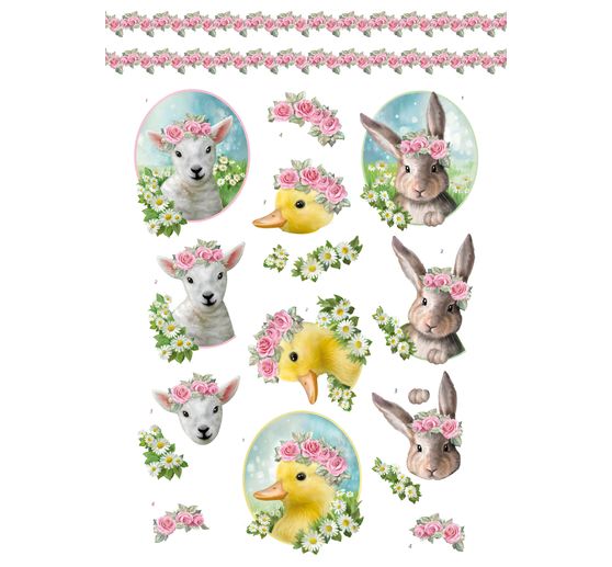 Livret de motifs 3D pré-estampés « Spring Animals »