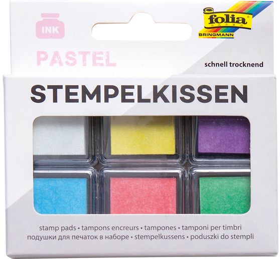 Set de tampons encreurs, 6 pc., Pastel