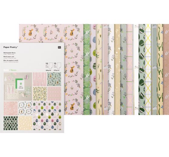 Bloc de papier à motifs « Happy Easter »