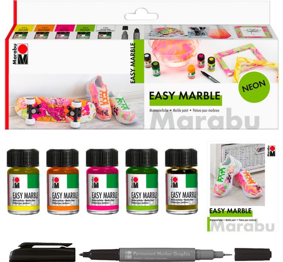 Marabu EASY MARBLE-Set "NEON"