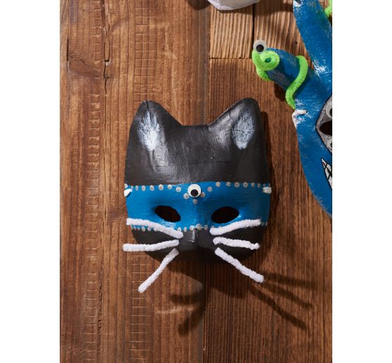 Masques pour enfants VBS, papier mâché, set de 6