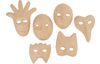 Masques pour enfants VBS, papier mâché, set de 6
