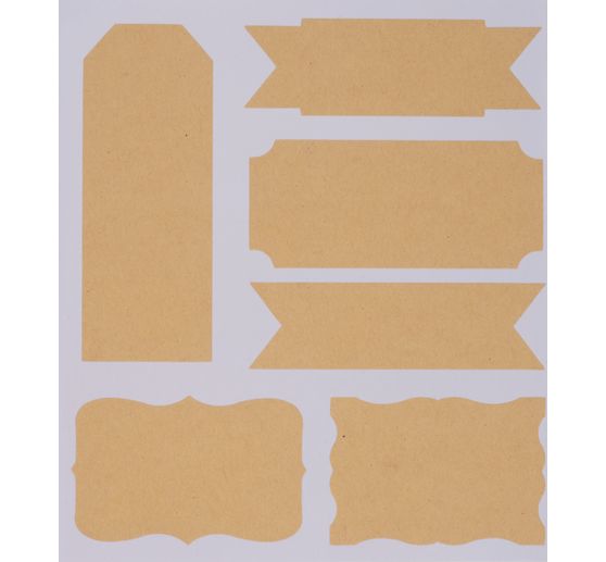 Etiquettes autocollantes papier kraft - VBS Hobby