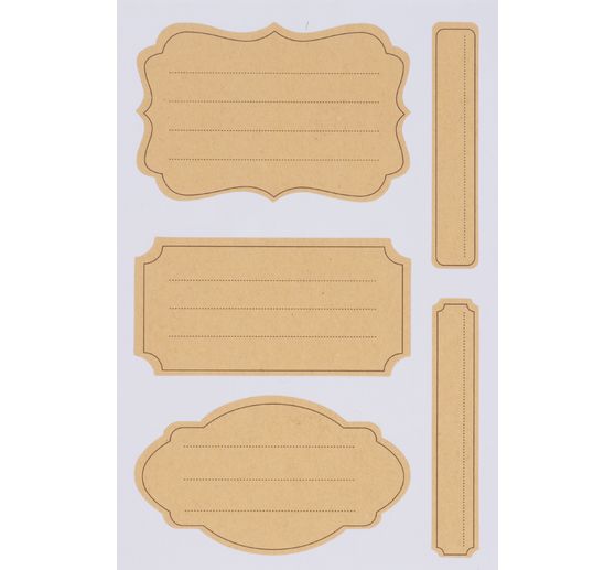 Etiquettes autocollantes papier kraft multilignes