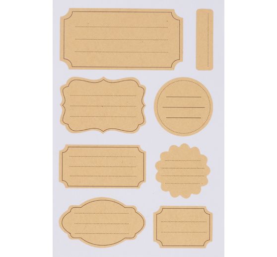 Etiquettes autocollantes papier kraft multilignes - VBS Hobby