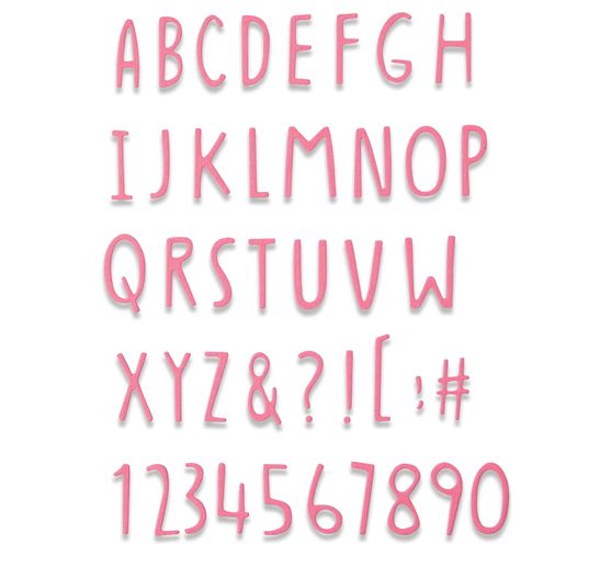 Gabarit d’estampe Sizzix Thinlits « Hand Drawn Alphabet »