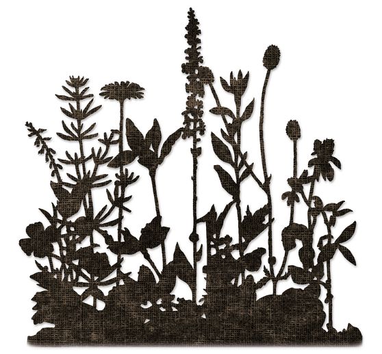 Gabarit d''estampe Sizzix Thinlits « Flower Field by Tim Holtz »