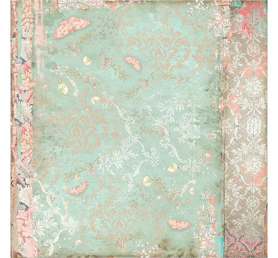 Bloc de papier scrapbooking « Chat et orchidée », 10 feuilles, 30,5 x 30,5 cm