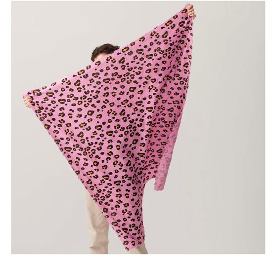 Tissu coton mousseline froissée au mètre « Acid Leo »