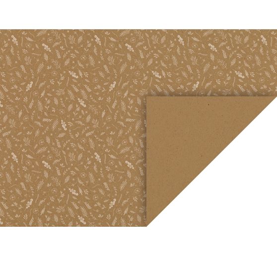 Papier cartonné naturel « Feuilles »