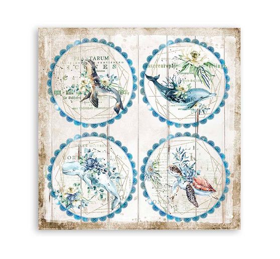 Scrapbook block "Sea Dreams", 10 sheets, 30,5 x 30,5 cm