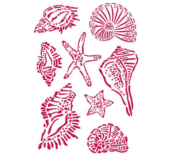 Pochoir « Coquillages de mer »