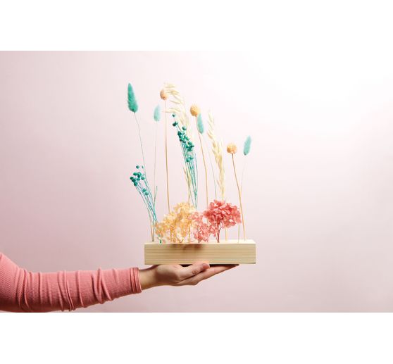 Support en bois pour fleurs séchées Rico Design, 21 x 4 x 5 cm