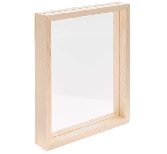 Cadre empreinte plaque plexiglas - 15 cm - Cadres photos en bois