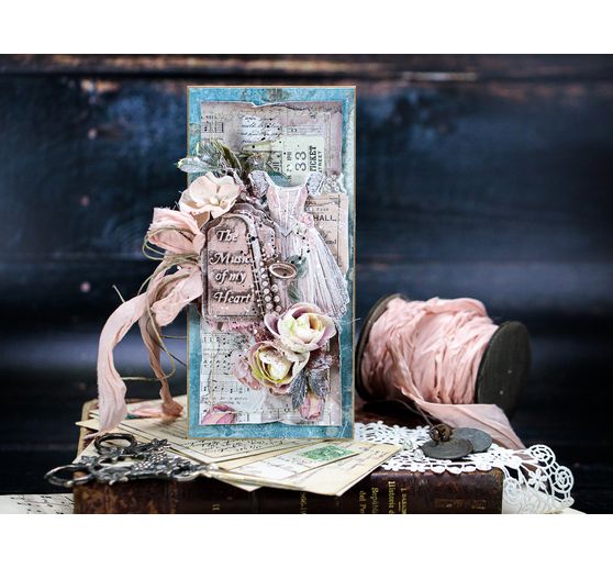 Scrapbook block "Passion", 10 sheets, 30.5 x 30.5 cm
