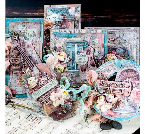 Scrapbook block "Passion", 10 sheets, 30.5 x 30.5 cm