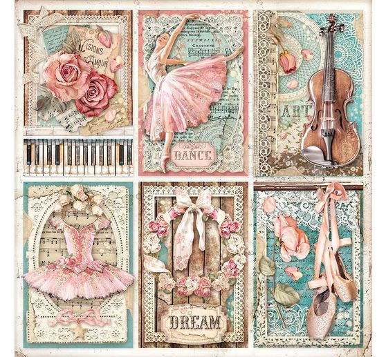 Scrapbook block "Passion", 10 sheets, 30.5 x 30.5 cm