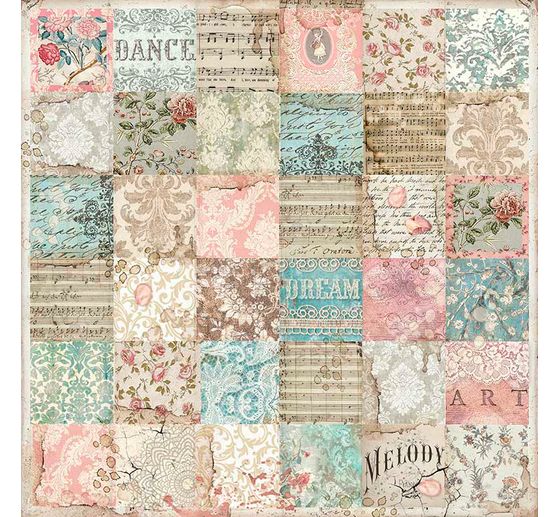 Scrapbook block "Passion", 10 sheets, 30.5 x 30.5 cm