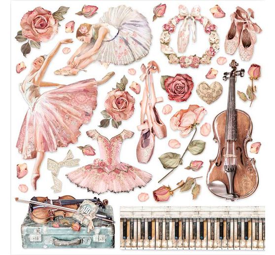 Scrapbook block "Passion", 10 sheets, 30.5 x 30.5 cm