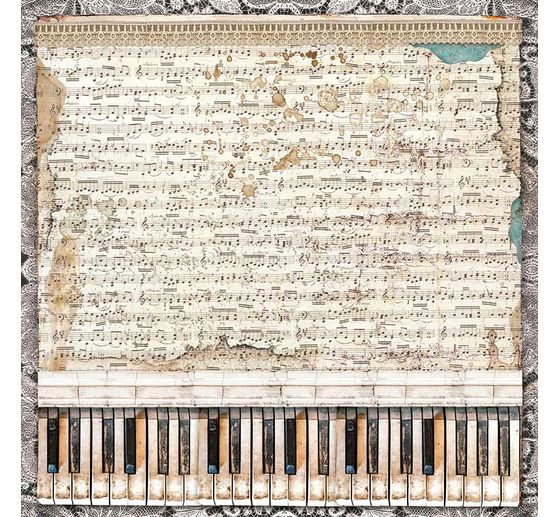 Scrapbook block "Passion", 10 sheets, 30.5 x 30.5 cm