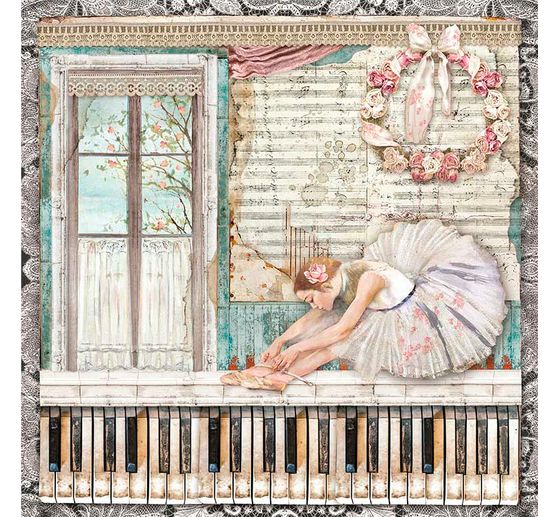 Scrapbook block "Passion", 10 sheets, 30.5 x 30.5 cm