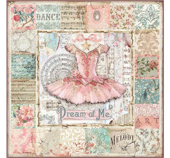 Scrapbook block "Passion", 10 sheets, 30.5 x 30.5 cm