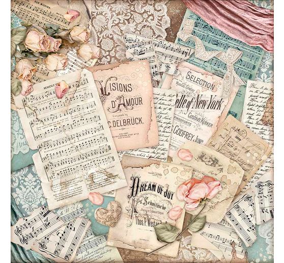 Scrapbook block "Passion", 10 sheets, 30.5 x 30.5 cm