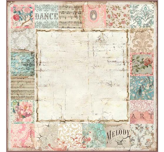 Scrapbook block "Passion", 10 sheets, 30.5 x 30.5 cm