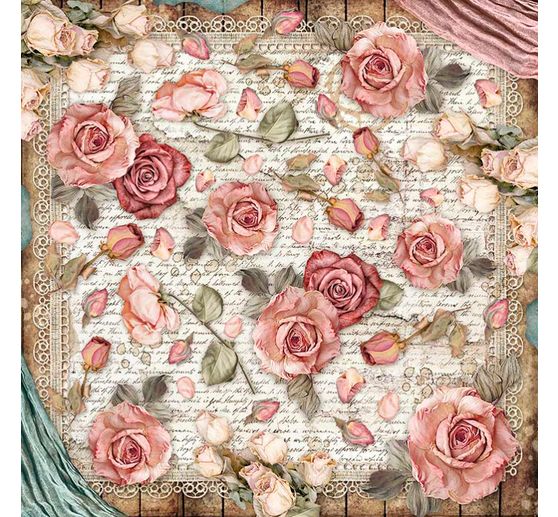 Scrapbook block "Passion", 10 sheets, 30.5 x 30.5 cm