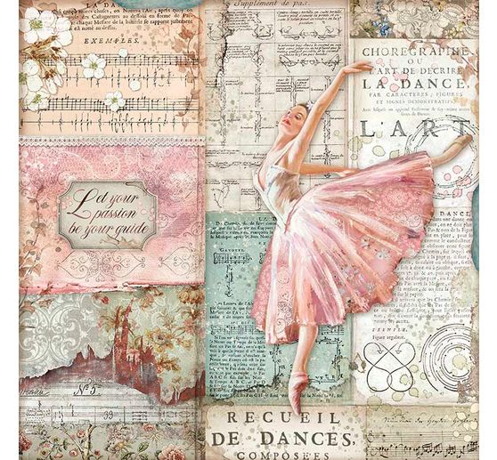 Scrapbook block "Passion", 10 sheets, 30.5 x 30.5 cm